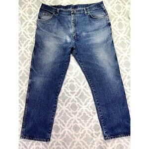 Wrangler Five Star Jeans Straight Leg RN130273 Blue Denim Regular Fit Mens 42x30